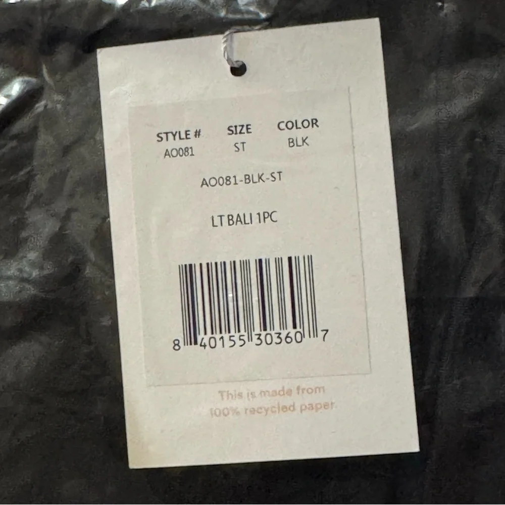 Andie Swim Women’s The Bali One Piece AO081 Size S Tall In Black NWT